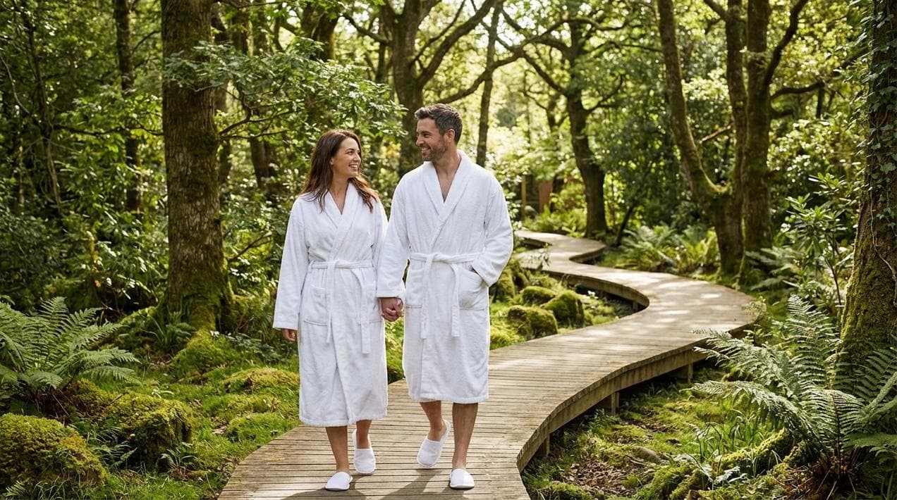 Relaxing in the spa gardens at Monart Destination Spa.