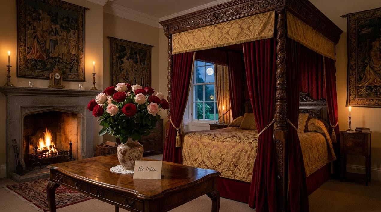 The Ghost Room at Ballyseede Castle, known for the scent of roses.