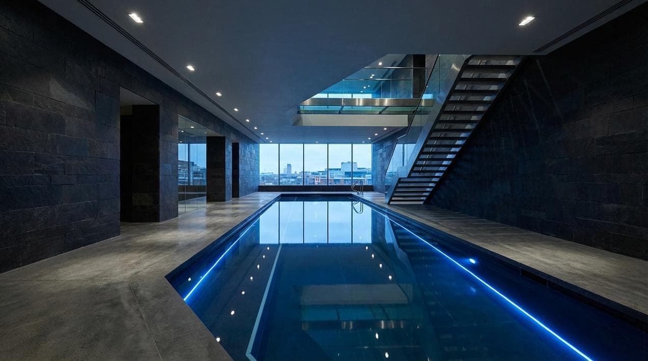 The modern infinity pool at Anantara The Marker Dublin.