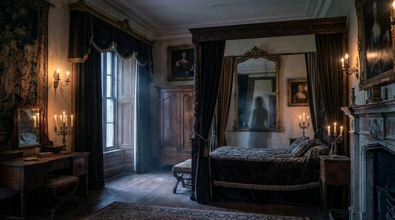 Staying in a haunted castle hotel in Ireland.