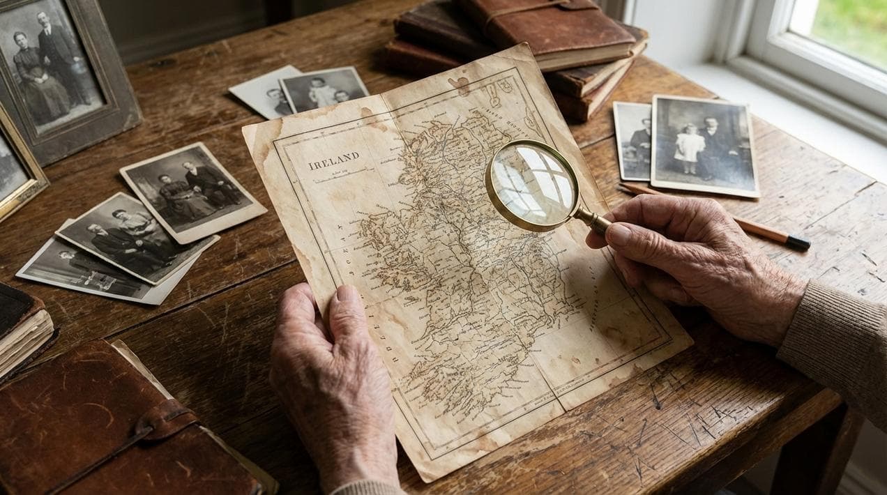 Researching family roots with a professional genealogist in Ireland.