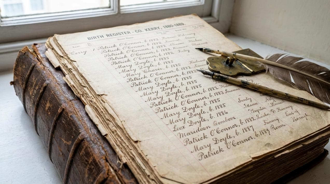 Historic Irish birth registers held by the GRO.