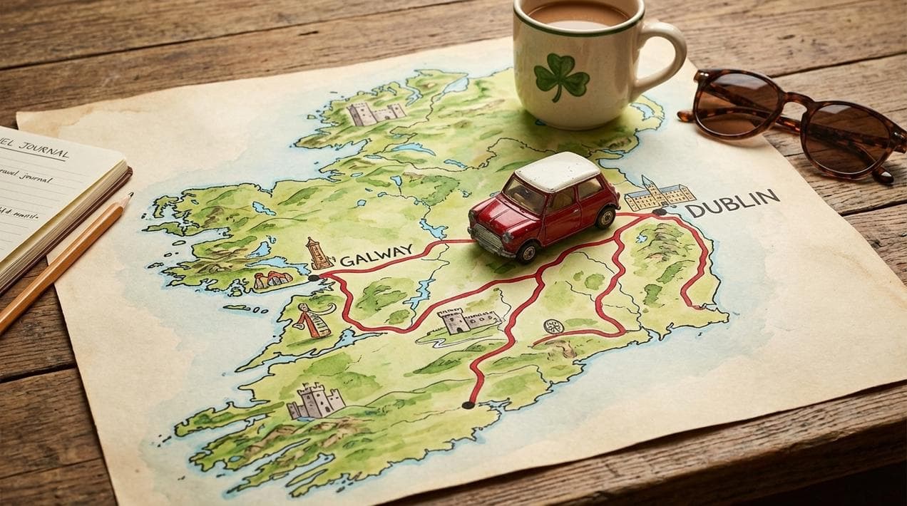 Planning your Ireland family road trip route and driving times.