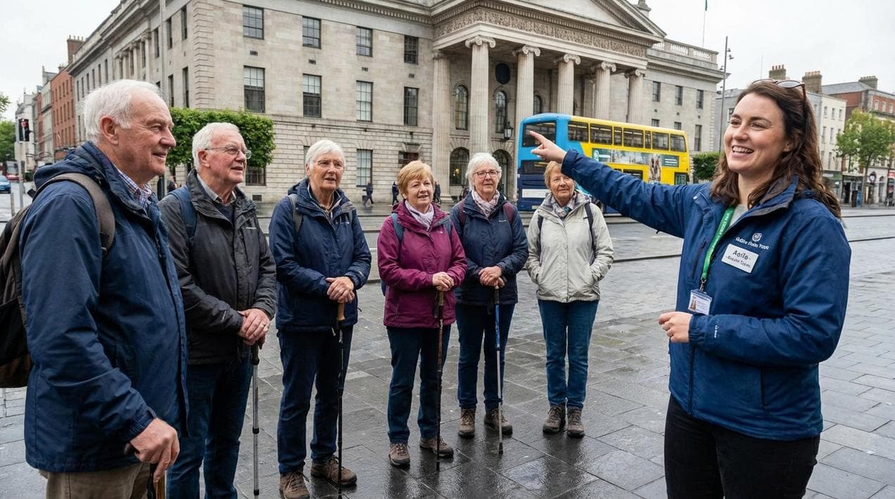 Hiring a private walking guide helps navigate accessible Dublin.