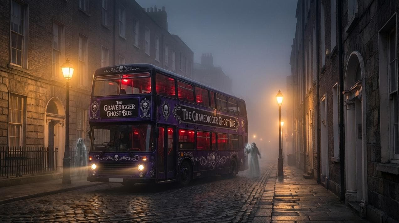 The Gravedigger Ghost Bus tour in Dublin.