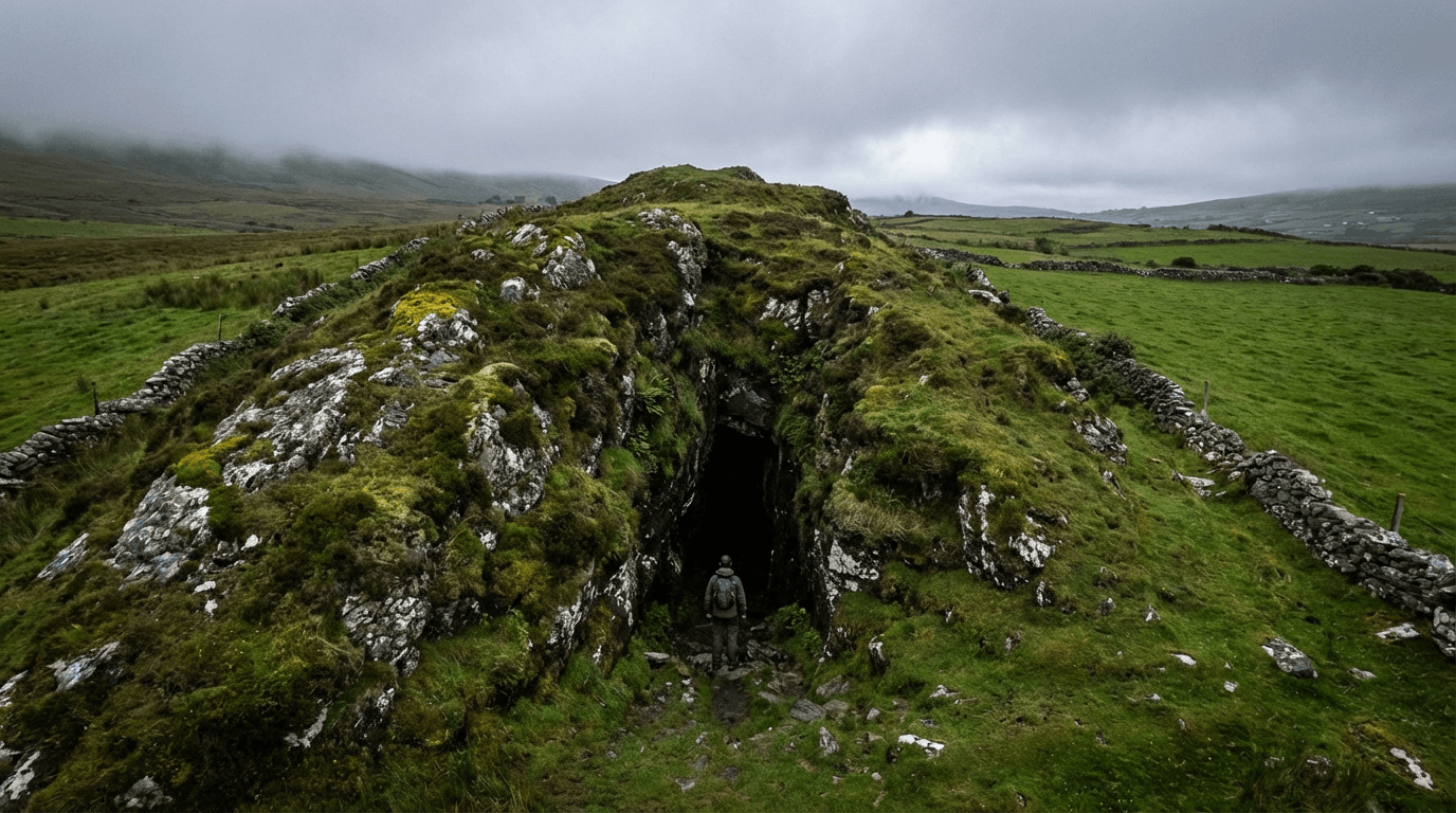 Contextual image: Day 7: One Last Story — Oweynagat Cave (Gate to Hell) or Coastal Haunted Atmosphere