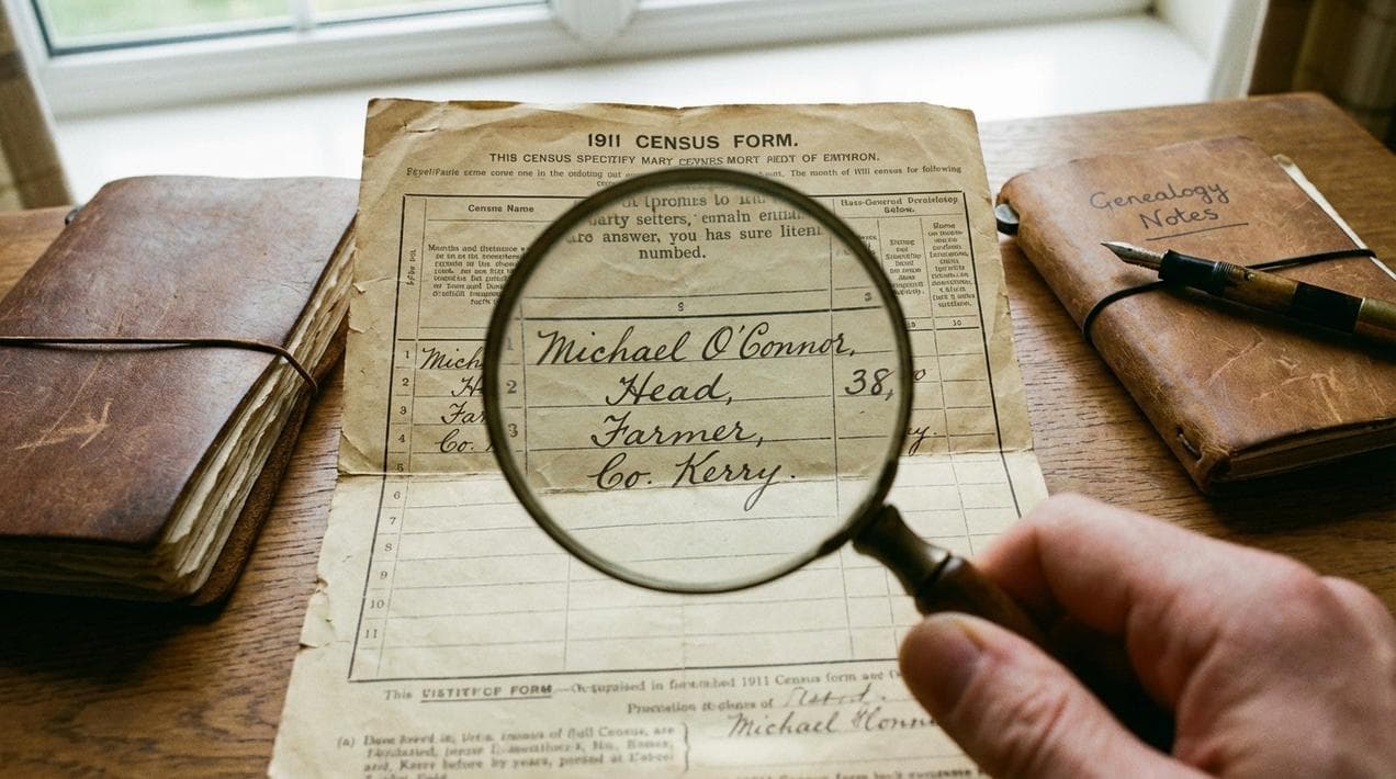 Researching the 1911 Irish Census archives.