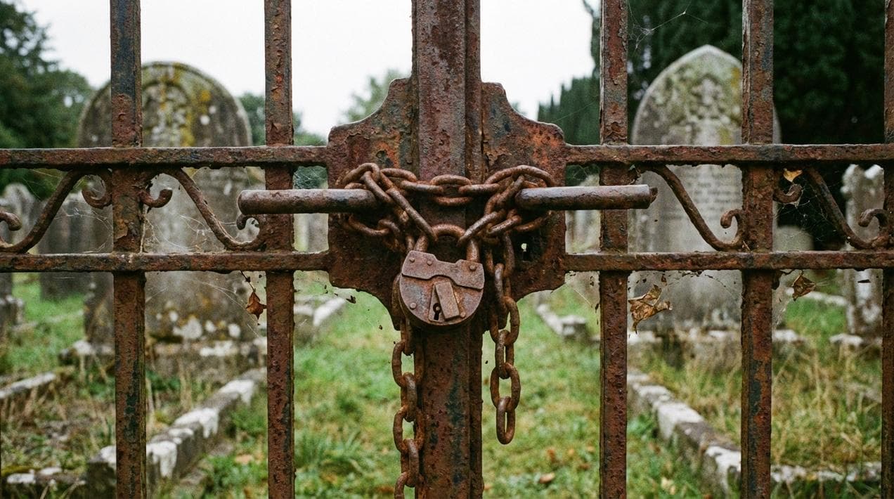 Many rural Irish graveyards are locked and require a keyholder.