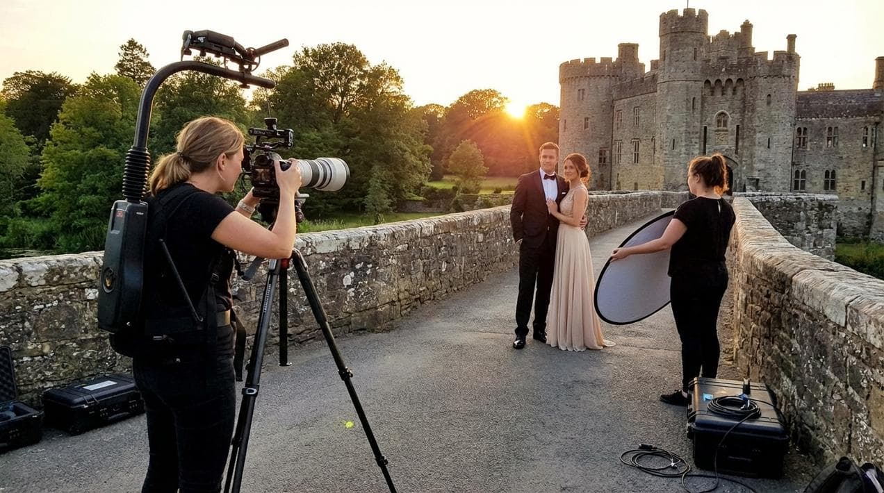 Hiring a vacation photographer to capture your luxury castle stay.