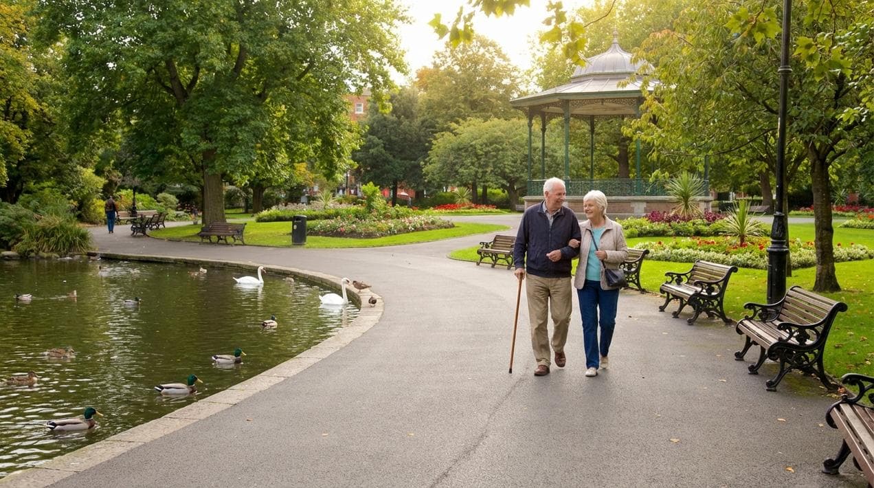 St. Stephen's Green offers flat, accessible walking paths in Dublin