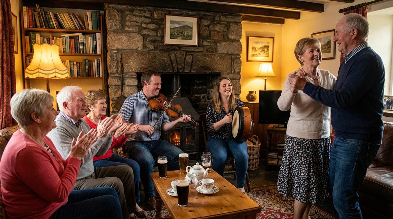 Private traditional Irish music session for a family gathering.