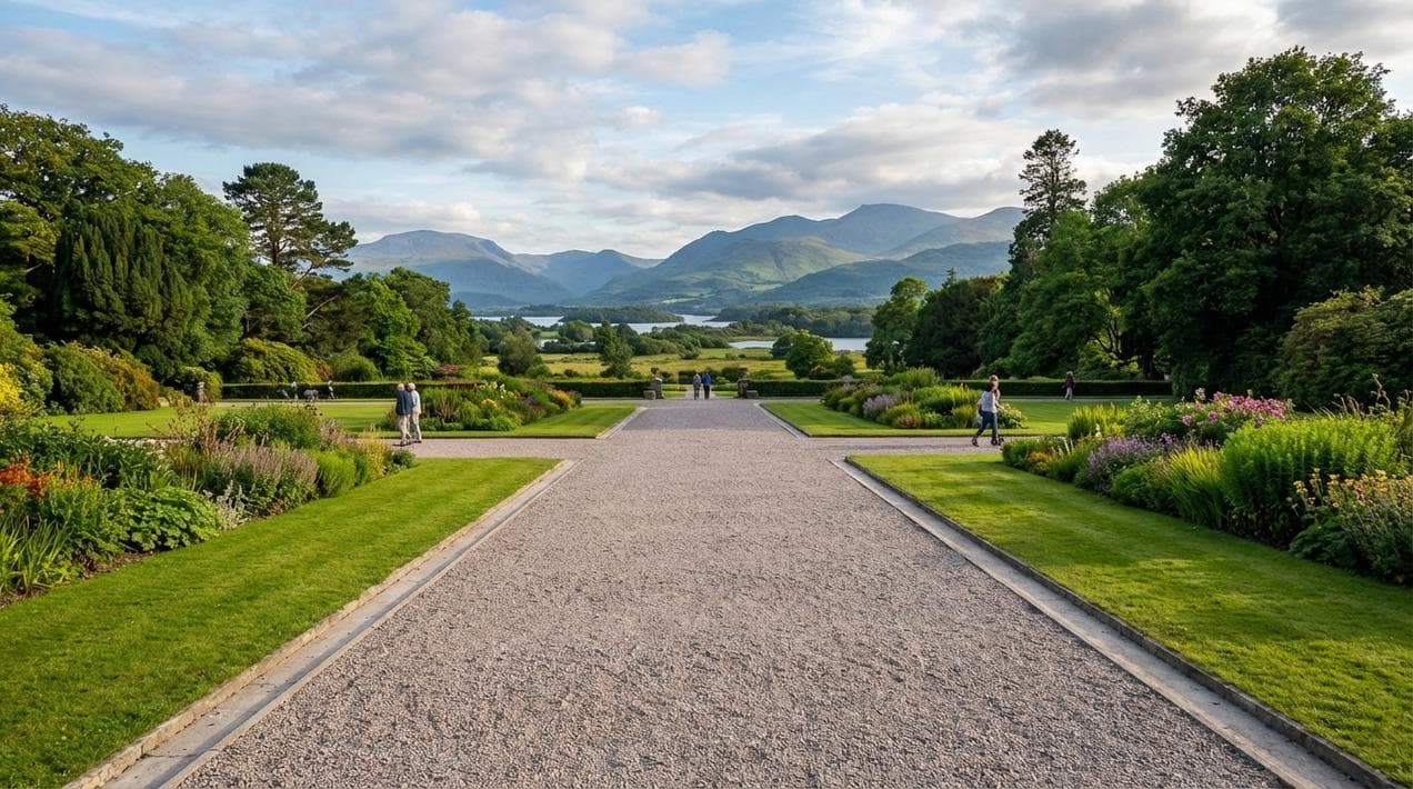 Flat, accessible garden paths at Killarney House.