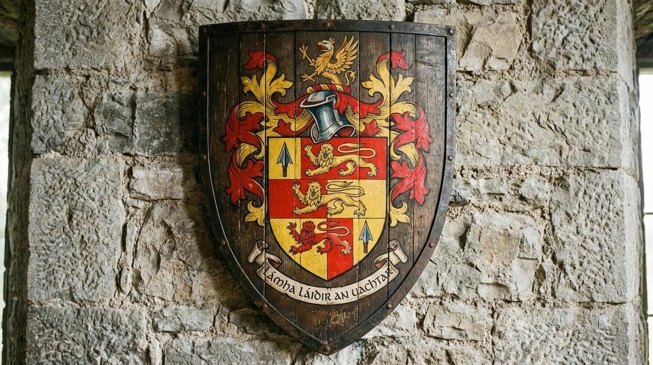 Traditional Irish Family Coat of Arms.